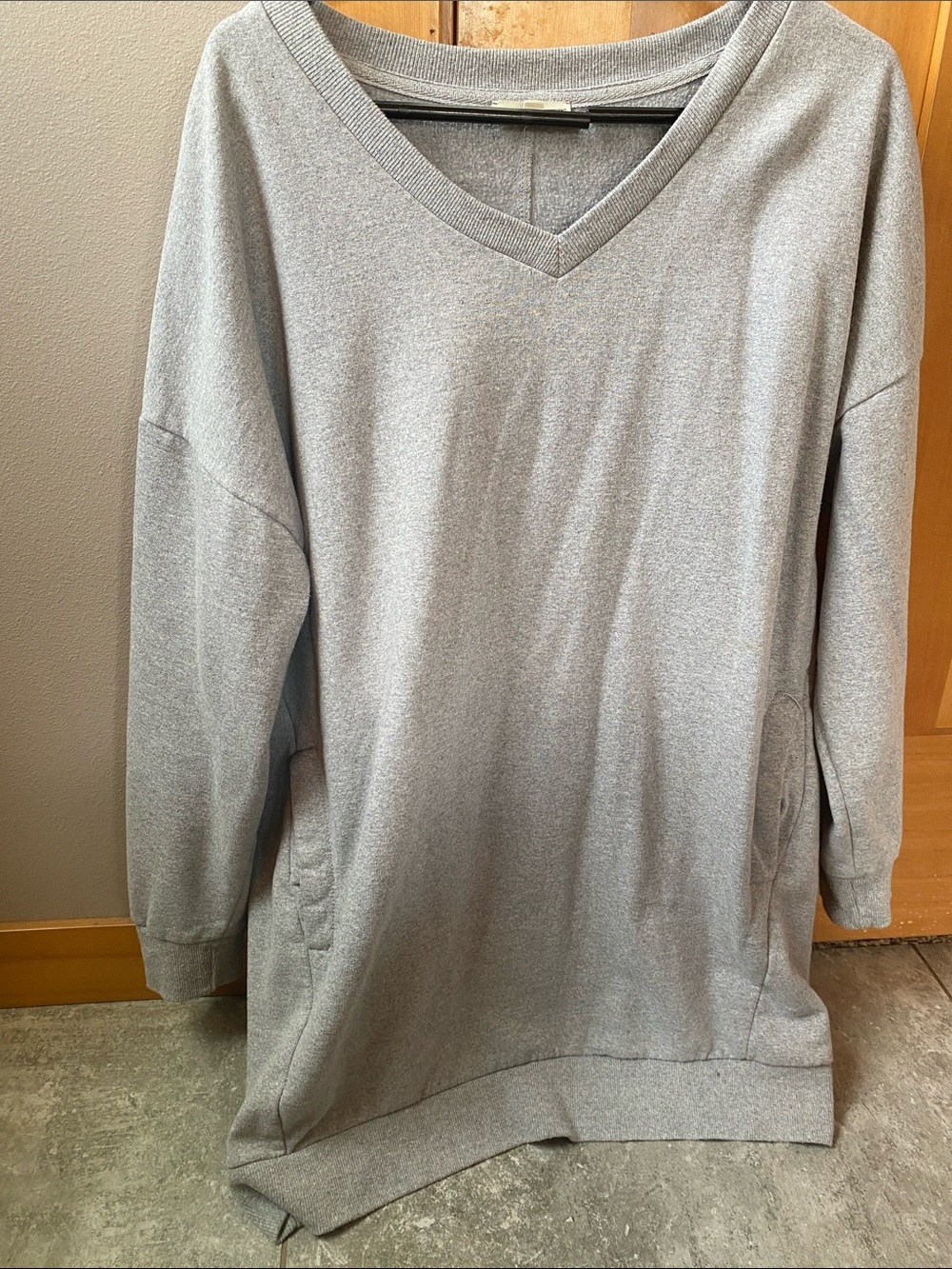 Zenana Outfitters Men's V-Neck Sweater - Light Gray